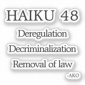 HAIKU 48 STICKER (Voorkant)