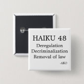 HAIKU 48 VIERKANTE BUTTON (Voorkant /achterkant)