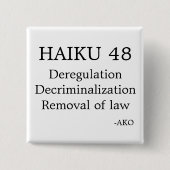 HAIKU 48 VIERKANTE BUTTON (Voorkant)