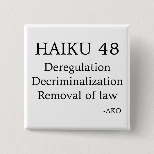 HAIKU 48 VIERKANTE BUTTON (Voorkant)