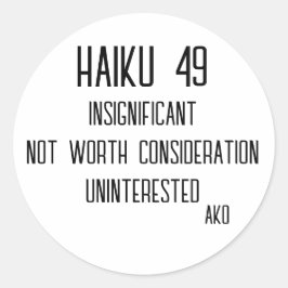 HAIKU 49 RONDE STICKER