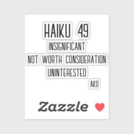 HAIKU 49 STICKER