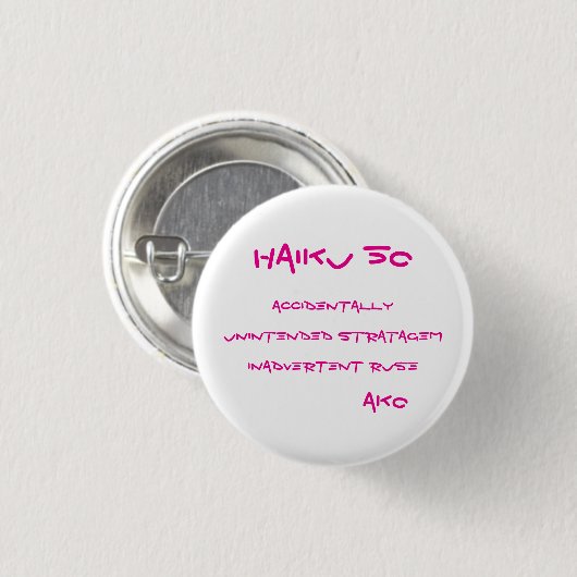 HAIKU 50 RONDE BUTTON 3,2 CM (Voorkant /achterkant)