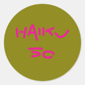 HAIKU 50 RONDE STICKER (Voorkant)