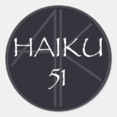 HAIKU 51-STICKER RONDE STICKER (Voorkant)