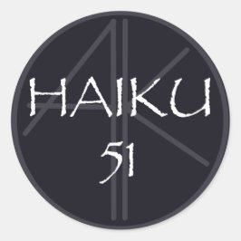 HAIKU 51-STICKER RONDE STICKER