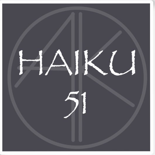 HAIKU 51-STICKER STICKER (Voorkant)
