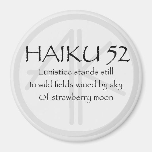HAIKU 52 MAGNEET (Voorkant)