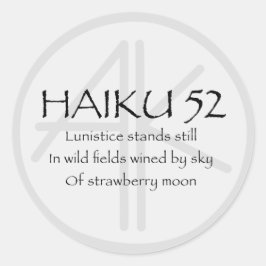HAIKU 52 RONDE STICKER