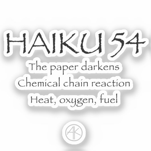 HAIKU 54 STICKER (Voorkant)