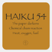 HAIKU 54 VIERKANTE STICKER (Voorkant)