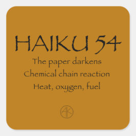 HAIKU 54 VIERKANTE STICKER