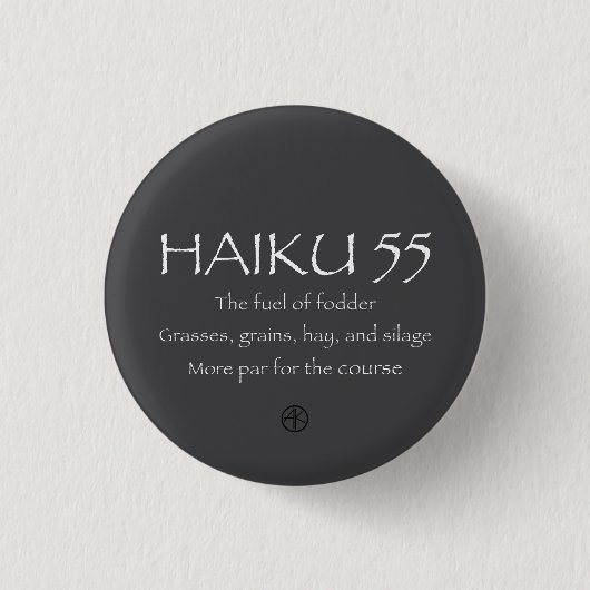 HAIKU 55 RONDE BUTTON 3,2 CM (Voorkant)