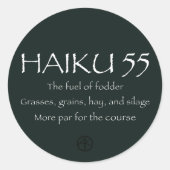 HAIKU 55 RONDE STICKER (Voorkant)
