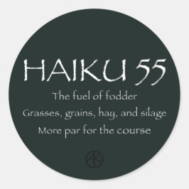 HAIKU 55 RONDE STICKER