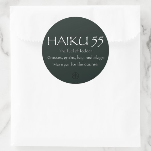 HAIKU 55 RONDE STICKER (Tas)