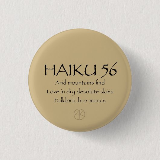 HAIKU 56 RONDE BUTTON 3,2 CM (Voorkant)