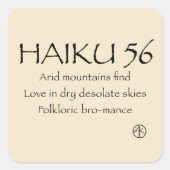 HAIKU 56 VIERKANTE STICKER (Voorkant)