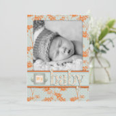 Haiku-Baby-aankondigingskaart Aankondiging (Staand voorkant)