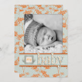 Haiku-Baby-aankondigingskaart Aankondiging (Voorkant / Achterkant)