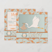 Haiku Baby Invitation Square 2 Kaart (Voorkant / Achterkant)