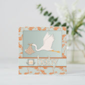 Haiku Baby Invitation Square 2 Kaart (Staand voorkant)