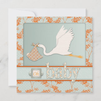 Haiku Baby Invitation Square 2 Kaart