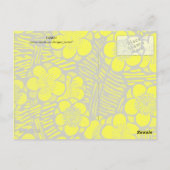 HAIKU/BLACK WHITE PINK YELLOW SPRINGSTROMEN BRIEFKAART (Achterkant)