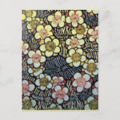 HAIKU/BLACK WHITE PINK YELLOW SPRINGSTROMEN BRIEFKAART (Voorkant)