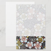 HAIKU/BLACK WHITE PINK YELLOW SPRINGSTROMEN BRIEFPAPIER (Voorkant / Achterkant)