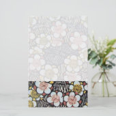 HAIKU/BLACK WHITE PINK YELLOW SPRINGSTROMEN BRIEFPAPIER (Staand voorkant)