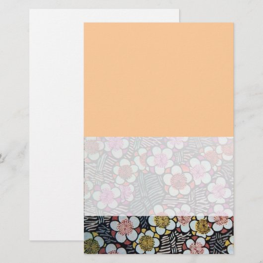 HAIKU/BLACK WHITE PINK YELLOW SPRINGSTROMEN BRIEFPAPIER (Voorkant / Achterkant)