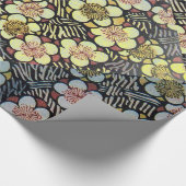 HAIKU/BLACK WHITE PINK YELLOW SPRINGSTROMEN CADEAUPAPIER (Hoek)