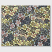 HAIKU/BLACK WHITE PINK YELLOW SPRINGSTROMEN CADEAUPAPIER (Vlak)