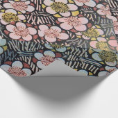 HAIKU/BLACK WHITE PINK YELLOW SPRINGSTROMEN CADEAUPAPIER (Hoek)