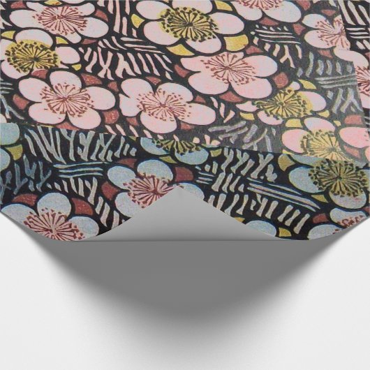 HAIKU/BLACK WHITE PINK YELLOW SPRINGSTROMEN CADEAUPAPIER (Hoek)