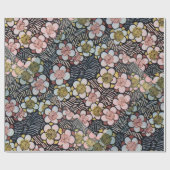 HAIKU/BLACK WHITE PINK YELLOW SPRINGSTROMEN CADEAUPAPIER (Vlak)