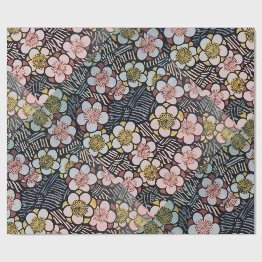 HAIKU/BLACK WHITE PINK YELLOW SPRINGSTROMEN CADEAUPAPIER (Vlak)