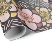 HAIKU/BLACK WHITE PINK YELLOW SPRINGSTROMEN CADEAUPAPIER (Rol Hoek)