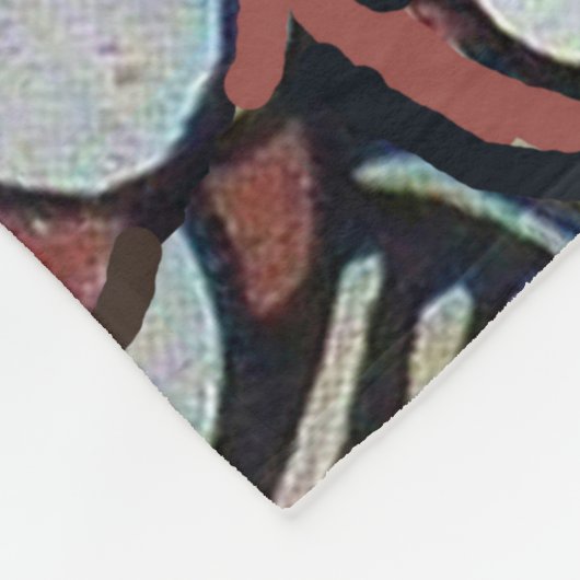 HAIKU/BLACK WHITE PINK YELLOW SPRINGSTROMEN FLEECE DEKEN (Hoek)