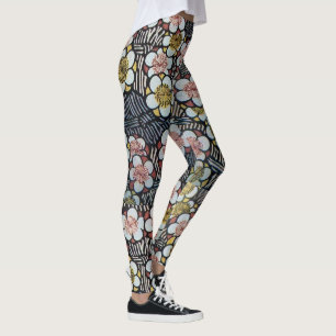 HAIKU/BLACK WHITE PINK YELLOW SPRINGSTROMEN LEGGINGS