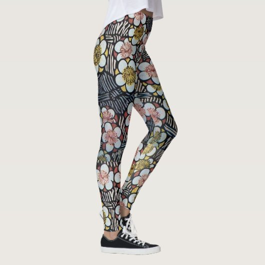 HAIKU/BLACK WHITE PINK YELLOW SPRINGSTROMEN LEGGINGS (Rechts)