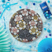 HAIKU/BLACK WHITE PINK YELLOW SPRINGSTROMEN PAPIEREN BORDJE (Feest)