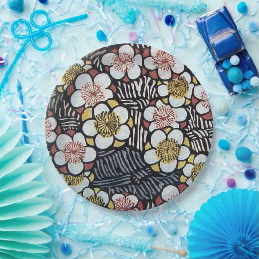 HAIKU/BLACK WHITE PINK YELLOW SPRINGSTROMEN PAPIEREN BORDJE (Feest)