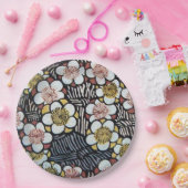 HAIKU/BLACK WHITE PINK YELLOW SPRINGSTROMEN PAPIEREN BORDJE (Feest)