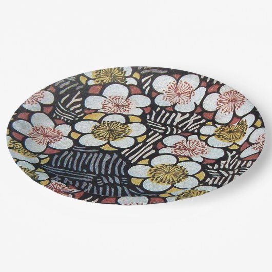 HAIKU/BLACK WHITE PINK YELLOW SPRINGSTROMEN PAPIEREN BORDJE (Gekanteld)