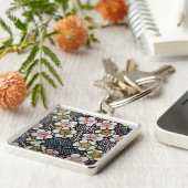 HAIKU/BLACK WHITE PINK YELLOW SPRINGSTROMEN SLEUTELHANGER (Zijkant)