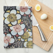 HAIKU/BLACK WHITE PINK YELLOW SPRINGSTROMEN THEEDOEK (Quarter Fold)