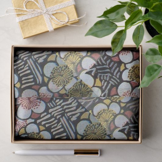 HAIKU/BLACK WHITE PINK YELLOW SPRINGSTROMEN TISSUEPAPIER (Geschenk)