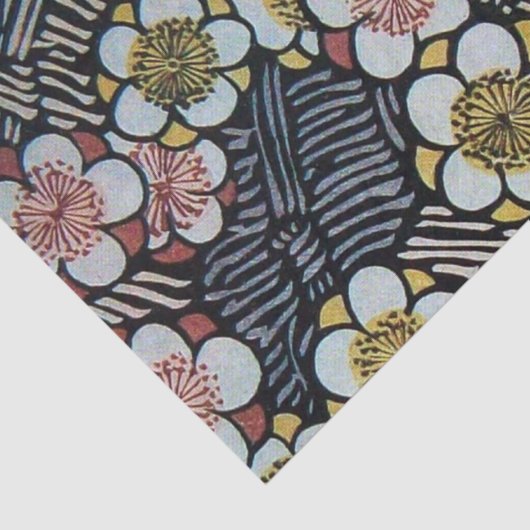 HAIKU/BLACK WHITE PINK YELLOW SPRINGSTROMEN TISSUEPAPIER (Detail)